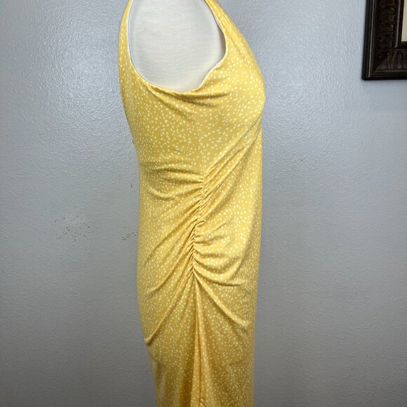 PrAna Yellow BIRCH SPOTS PEARL ISLA PERFORMANCE JERSEY DRESS SZ M - Picture 7 of 12